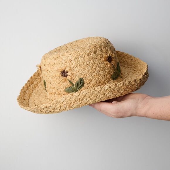 GAP Tan Straw Hat with Floral Accents - Picture 4 of 8